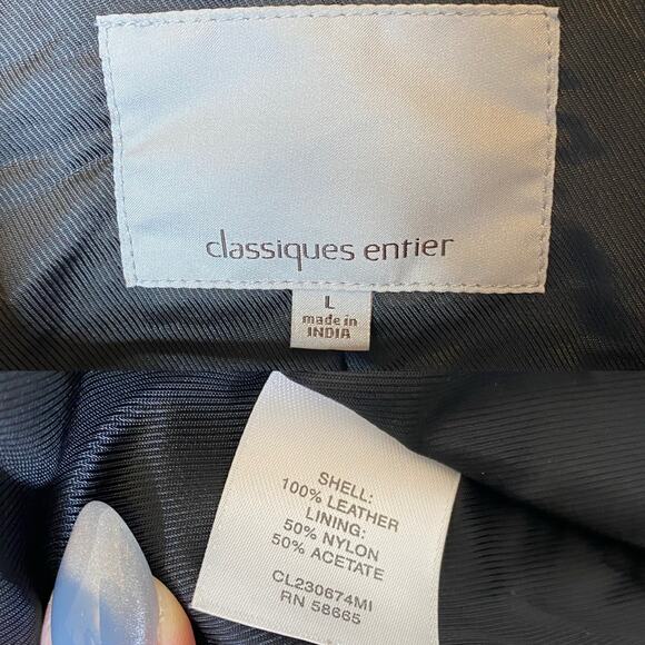 Classiques Entier Women’s Leather Moto Jacket Purple, size Large - Picture 7 of 7